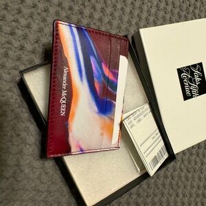 Alexander McQueen Watercolour print card holder